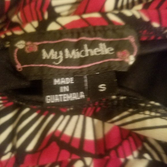 RED, BLACK, & WHITE FLORAL HALTER DRESS - Picture 8 of 8